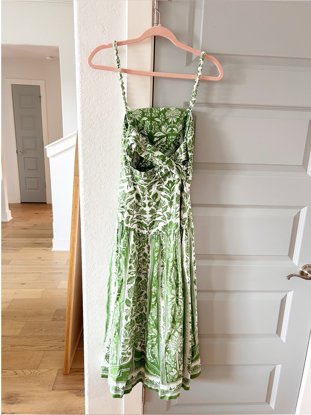 Farm Rio Delicate Tapestry Linen Drop Waist Midi Dress - Picture 9 of 10